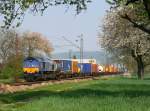 ERS 6613 mit einem KLV in Richtung Offenburg bei Muggensturm 15.4.09