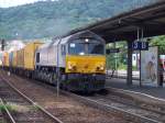 Class 6611 durchfhrt mit einem GZ Weinheim(Bergstr)