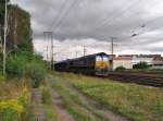 Class 66, fhrt durch die Westgruppe in Lehrte am 18.06.2010 ein.