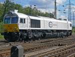 Eine Class 77 der uro Cargo Rail verlsst Gremberg Lz am 31.082010