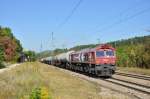 DE 62 Class 66 der HGK mit Kesselwagen Richtung Ulm in Gingen am 23.9.2010