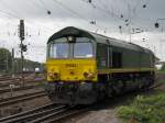 Die Class 66 PB02 von Ascendos Rail Leasing rangiert in Aachen-West 25.9.2010