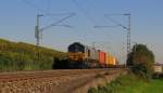 Crossrail Benelux DE 6307 (266 102-3 D-DLC) mit dem DGS 43558 von Germersheim nach Antwerpen-DS Berendrecht (B), bei Erbach (Rheingau); 10.10.2010