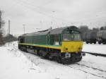 Class 66 von Ascendos in Aachen-West am 29.12.10.