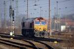 DE 670 (266 070-2) von der HGK Hfen - Und Gterverkehr Kln in Stendal. 04.03.2011