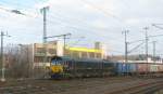 Eine Class 66, in Lehrte am 22.03.2011.