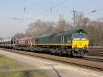 HGK Class 66 Doppelpack bei Kln-West am 04.03.2011