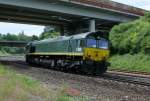 DE63 (92 80 1266 063-7-D-HGK) als Lz kurz hinter Fulda am 09.06.2011