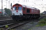 Die Class 66 PB12  Marleen  von Crossrail rangiert in Aachen-West bei Abendsonne.