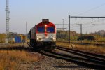 Die Class 66 DE6314  Hanna  von Crossrail rangiert in Montzen-Gare(B).
12.11.2011