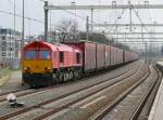 Utrecht am 11.04.2009, Class 66 mit Gterzug