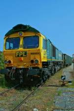 Freightliner PL - Class 66 im Anschluss des Bf Pasewalk-Ost - 02.07.2010