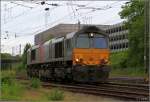 Feierabend fr heute ,diese Class66 (DE 6309) aus Belgien kommend ,parkt gleich an der alten Laderampe in Aachen West.Mai 2012.
