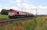 Und nochmal ein Grodiesel im Maintal. Erneut in Form einer Class66 der HGK, DE 670, mit Kesselwagenzug in Fahrtrichtung Norden. Aufgenommen bei Harrbach.