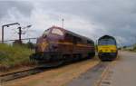 Nohab 1023 und Class 66 RL001, beide fr die CFL Cargo im Einsatz am 16.6.2012, in Padborg