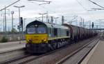 Am 08.04.14 führte eine Class 66 der HGK/Rheincargo einen Kesselwagenzug durch Bitterfeld Richtung Halle/Leipzig.