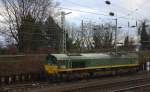 Die Class 66 PB08 von Crossrail  steht in Aachen-West.
Aufgenommen von der Bärenstrasse in Aachen am Nachmittag vom 2.1.2015.