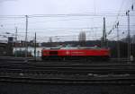 Die Class 66 DE6308  Anja  von Crossrail rangiert in Aachen-West.