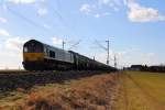 DE676 (266 004-1)Ascendos Mietlok der HGK bei Reundorf am 03.03.2015.