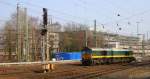 Die Class 66 29002 von Crossrail rangiert in Aachen-West.