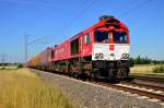 Crossrail DE6314 genannt Hanna kommt am heutigen frühen Abend gen Aachen West gefahren bei Wickrathhahn. 10.7.2015