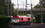 Die Class 66 DE6313 von Crossrail rangiert in Aachen-West.