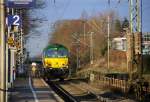 Die Class 66 V266/PB10 von der Rurtalbahn-Cargo kommt als Lokzug aus Geleen-Lutterade(NL) nach Aachen-West(D) und fährt die Kohlscheider-Rampe hoch aus Richtung Herzogenrath und fährt  durch Kohlscheid in Richtung Richterich,Laurensberg,Aachen-West.
Aufgenommen von Bahnsteig 2 in Kohlscheid. 
Bei schönem Winterwetter am Kalten Nachmittag vom 12.2.2016. 