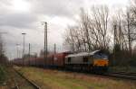 RN 466 453 (GM, Opel) mit einem Containerzug in Oberhausen Sterkrade (28.02.2007)