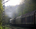 Ein Blick auf die Class 66 266 026-4 von Railtraxx.  
Sie zieht einen schweren Coilzug aus Linz Voestalpine(A) nach Antwerpen-Waaslandhaven(B). 
Aufgenommen an der Montzenroute am Gemmenicher-Weg. 
Bei schönem Frühlingswetter am Nachmittag vom 21.4.2016. 