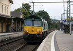 Ein Nachschuss von der Class 66 PB17 von der Rurtalbahn-Cargo kommt als Lokzug aus Oberhausen-West nach Aachen-West und kam aus Richtung