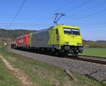 Ein schöner bunter Lokzug begegnete mir am 19.04.2015 zwischen Mecklar und Ludwigsau-Friedlos.