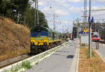Die Class 66 266 031-4 von Railtraxx  kommt als Lokzug aus Köln-Eifeltor nach Aachen-West  und kommt aus Richtung