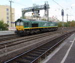 Die Class 66 PB17 von der Rurtalbahn-Cargo  kommt als Lokzug aus Düren(D) nach Aachen-West(D) und kommt aus Richtung