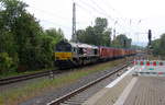 Die Class 66 DE6309 von Crossrail  kommt mit einem MSC-Containerzug aus Antwerpen-Krommenhoek(B) nach Germersheim(D) und kommt aus Richtung Aachen-West,Aachen-Schanz,Aachen-Hbf und fährt durch