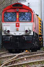 Die DE 6301  Debora  der Crossrail auf dem Gelände der Westfälische Lokomotiv Fabrik Karl Reuschling. (Hattingen, Januar 2019)