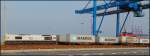 247 020-1 wurde hier gerade auf dem KV Terminal am Jade-Weser-Port an Ihren Containerzug angekuppelt.Wilhelmshaven 24/04/2014