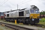 Eine JT42CWR Class 66 247 026-8 der Euro Cargo Rail stand vor dem Betriebswerk in RBf München Nord am 12.06.2016