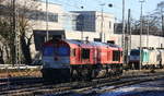 Die Class 66 DE6314  Hanna  von Crossrail rangiert in Aachen-West.
