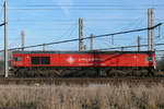 Repaired by ElectroMotive and DB Cottbus, so prangt es auf der Flanke von 266 103-1 alias DE6308 alias Anja von Crossrail, die am Neujahrstag 2017 in Montzen parkte.