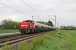 RheinCargo DH 713 mit einem Umleiter-Güterzug. // Neuss-Elvekum // 12. April 2019