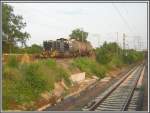 Am Abend des 20.06.2007 zog MRCE 5001578 (Baujahr 2005 Vossloh) einen vierachsigen Kesselwagen am Bahnhof Frankfurt am Main-Niederrad vorbei.