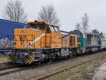 92 80 1271 025-9 D-NRAIL von northrail in Plau am See am 23.02.2023 (Bild aus meinem Bus gemacht (Pausenplatz))