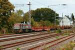 KAF Falkenhahn 271 006-9 mit Langschienenzug in Wuppertal, August 2026.