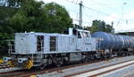 RHC  DH 708  (NVR-Nummer: 92 80 1271 040-8 D-RHC) mit Übergabefahrt von Kesselwagen am 06.08.19 Bahnhof Hamburg Harburg.