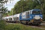 RTB V204 am 7.8.12 mit einem Getreidezug in Ratingen-Lintorf.