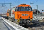 Vossloh G 2000 BB  RTS  fhrt durch den Bf Sechtem - 18.02.2013