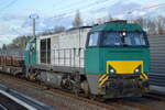Cargo Logistik Rail-Service mit ihrer MaK G 2000 BB  272 204-9  (NVR.:  92 80 1272 204-9 D-CLR ) und einem Güterzug mit Langschienen am 03.04.22 Berlin Blankenburg.