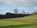 Zwei G2000 der RTS brachten am 16.01.2011 einen der zwei tglichen Aushubzge aus Bullay(Mosel)nach Berod(bei Wallmerod).