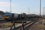 Eine Vossloh G 2000 BB wartet im Bahnhof Jena-Göschwitz auf die Weiterfahrt Richtung Stadtroda.