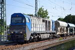 Northrail mit der MaK G 2000 BB  1041  [NVR-Nummer: 92 80 1273 013-3 D-NRAIL] und Schotterzug wahrscheinlich von BELog Baustoffe- Entsorgung- Logistik GmbH & Co.